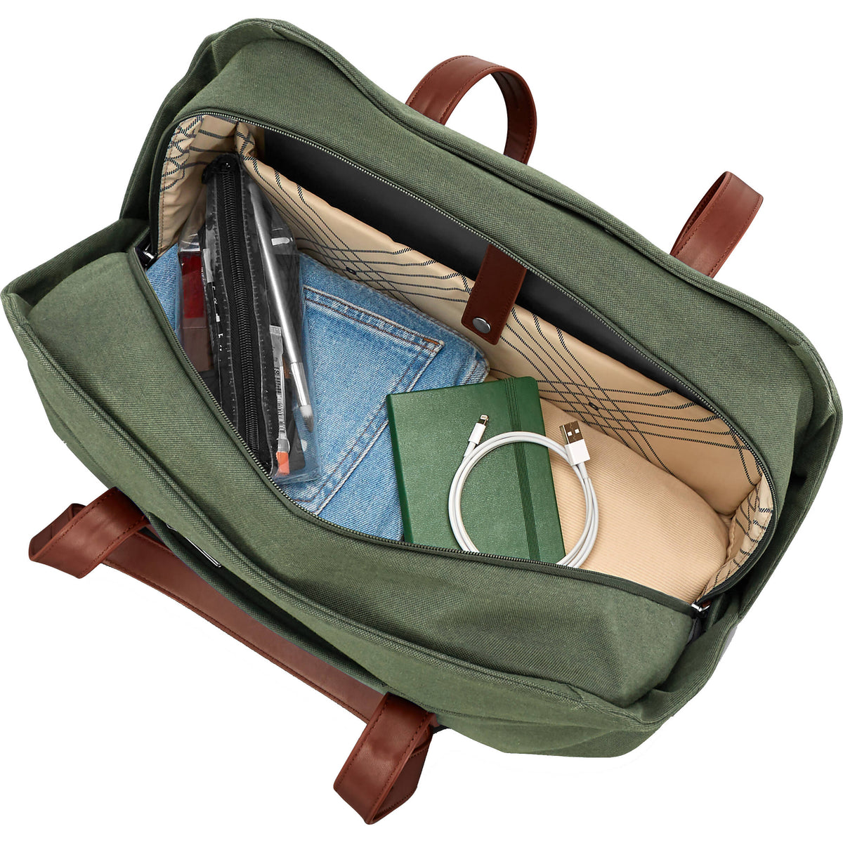 Bolso Samsonite Virtuosa Weekender Duffel (Pine Verde) - contenido de la caja