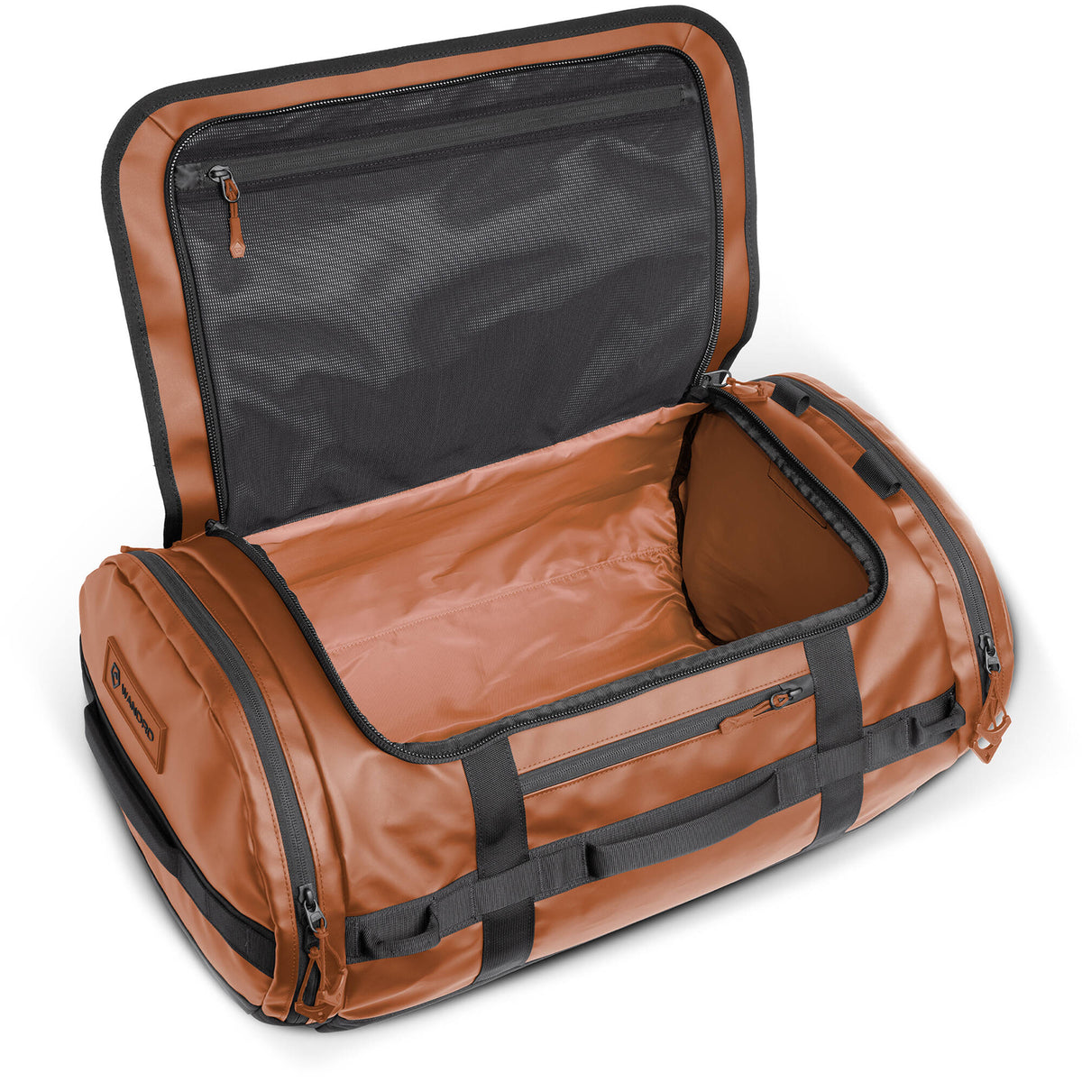 Bolso WANDRD CARRYALL Duffel (Naranja Sedona, 30L) - vista frontal