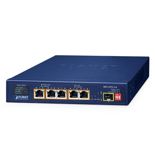 Switch PoE solar Planet BSP-115PV-15A 5 puertos