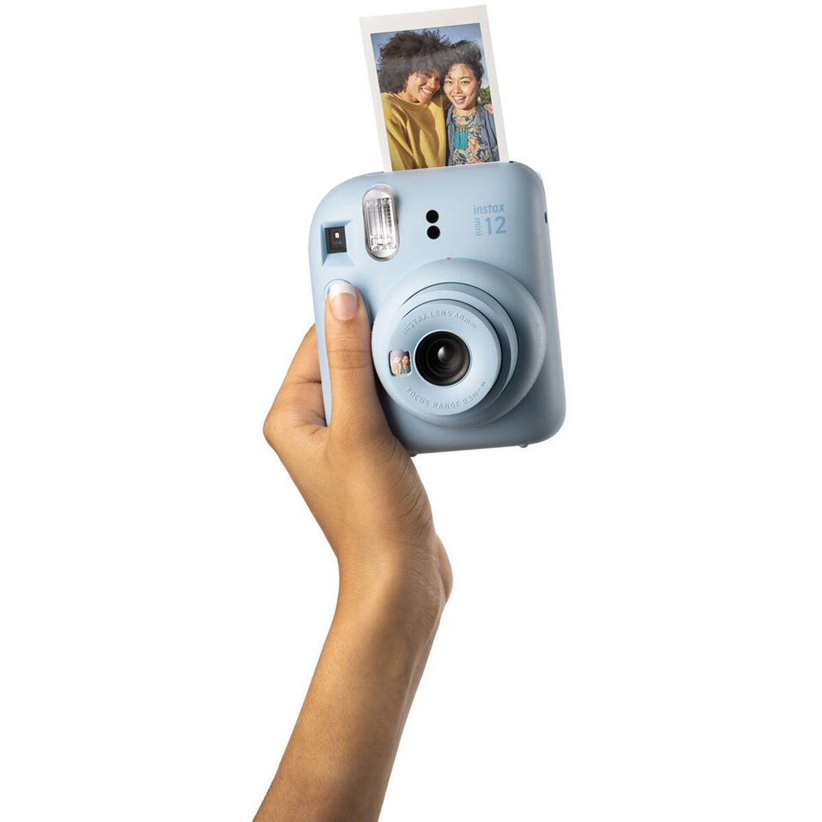 Cámara Analógica Fujifilm instax mini 12 (Azul Pastel) - contenido de la caja