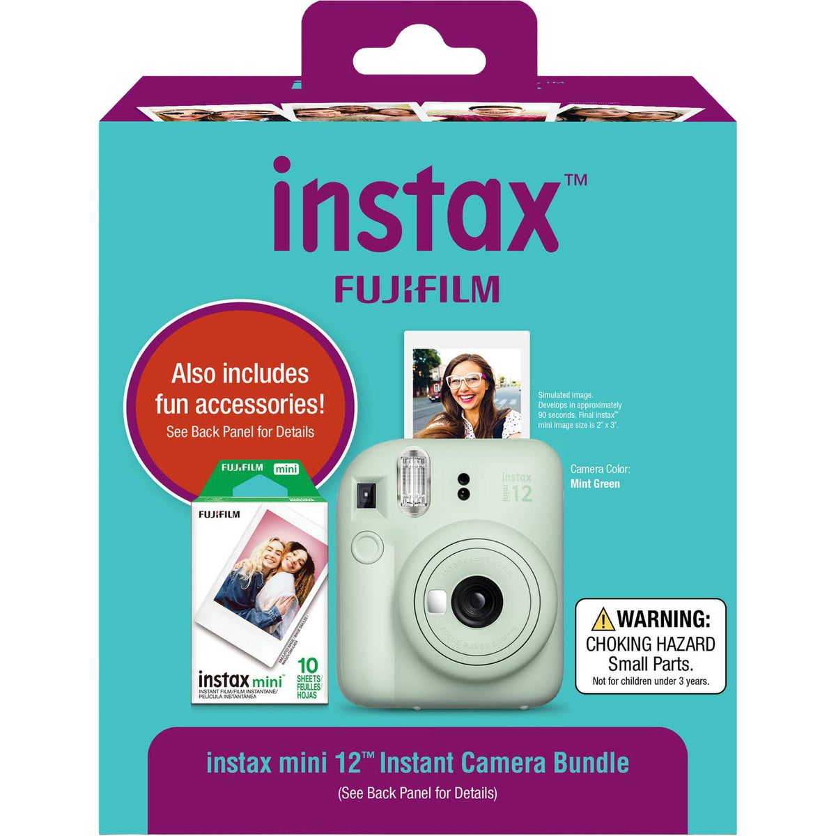 Cámara Analógica Fujifilm instax mini 12 Instant Bundle (Mint Verde) - vista trasera