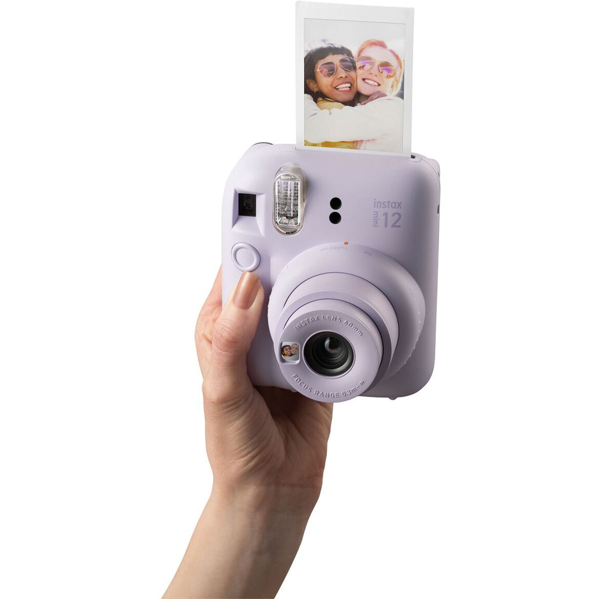 Cámara Analógica Fujifilm instax mini 12 (Lilac Purple) - contenido de la caja