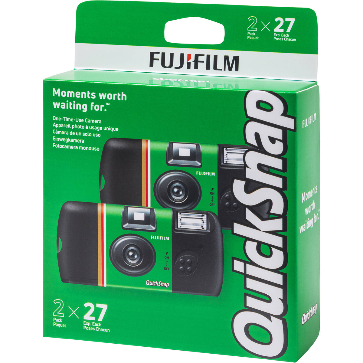 Cámara Analógica Fujifilm QuickSnap Flash 400 (27 Exposiciones, Pack de 2) - detalle