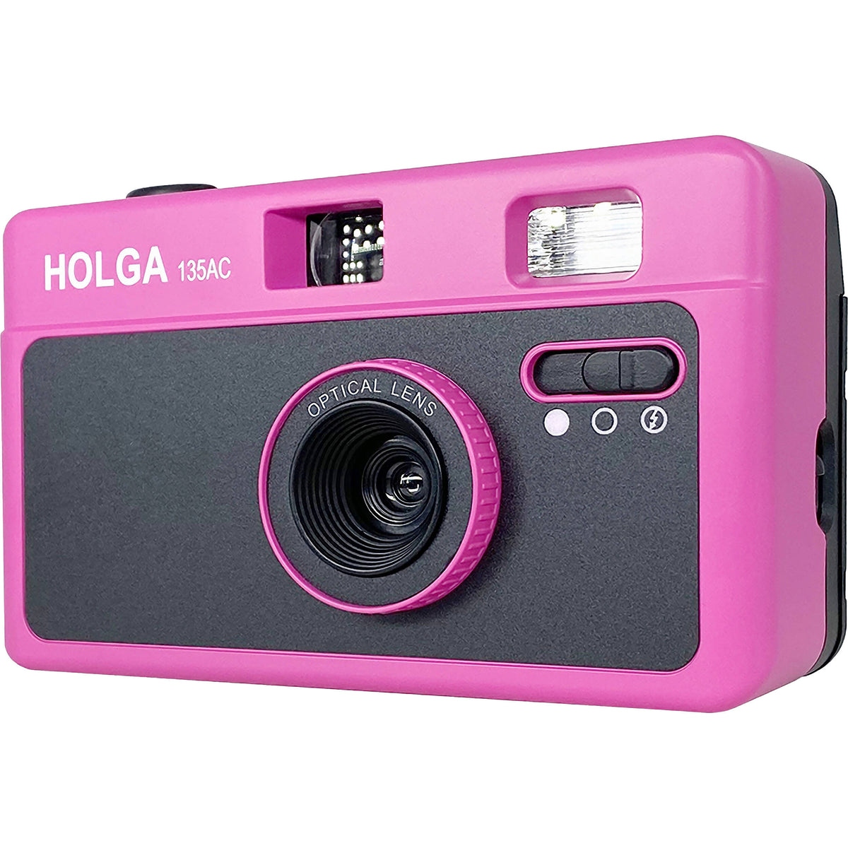 Cámara Analógica Holga 135AC (Rosa Fuerte) - vista trasera