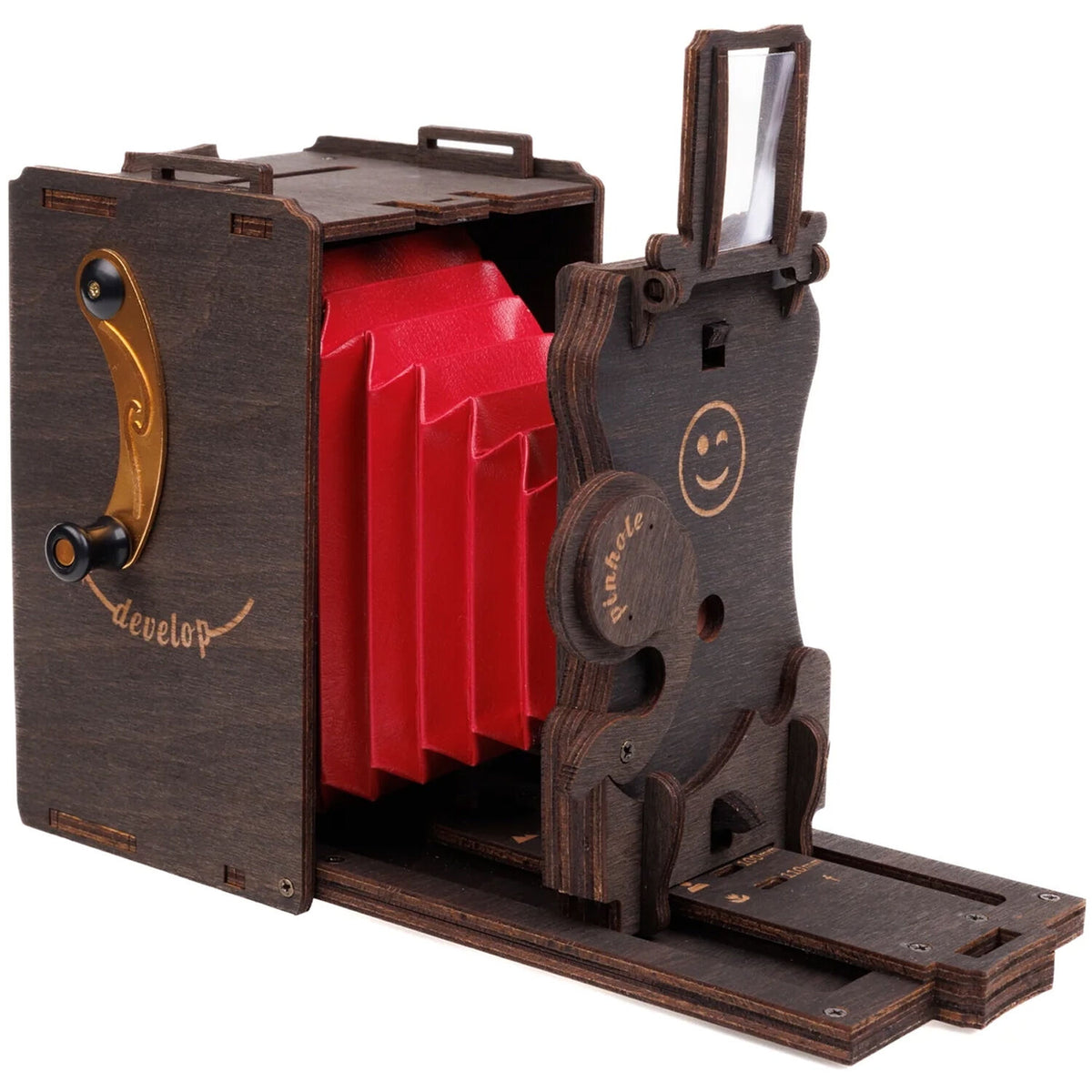 Cámara Analógica JollyLook Pinhole Kit Para Armar (Teñido Marrón) - vista frontal