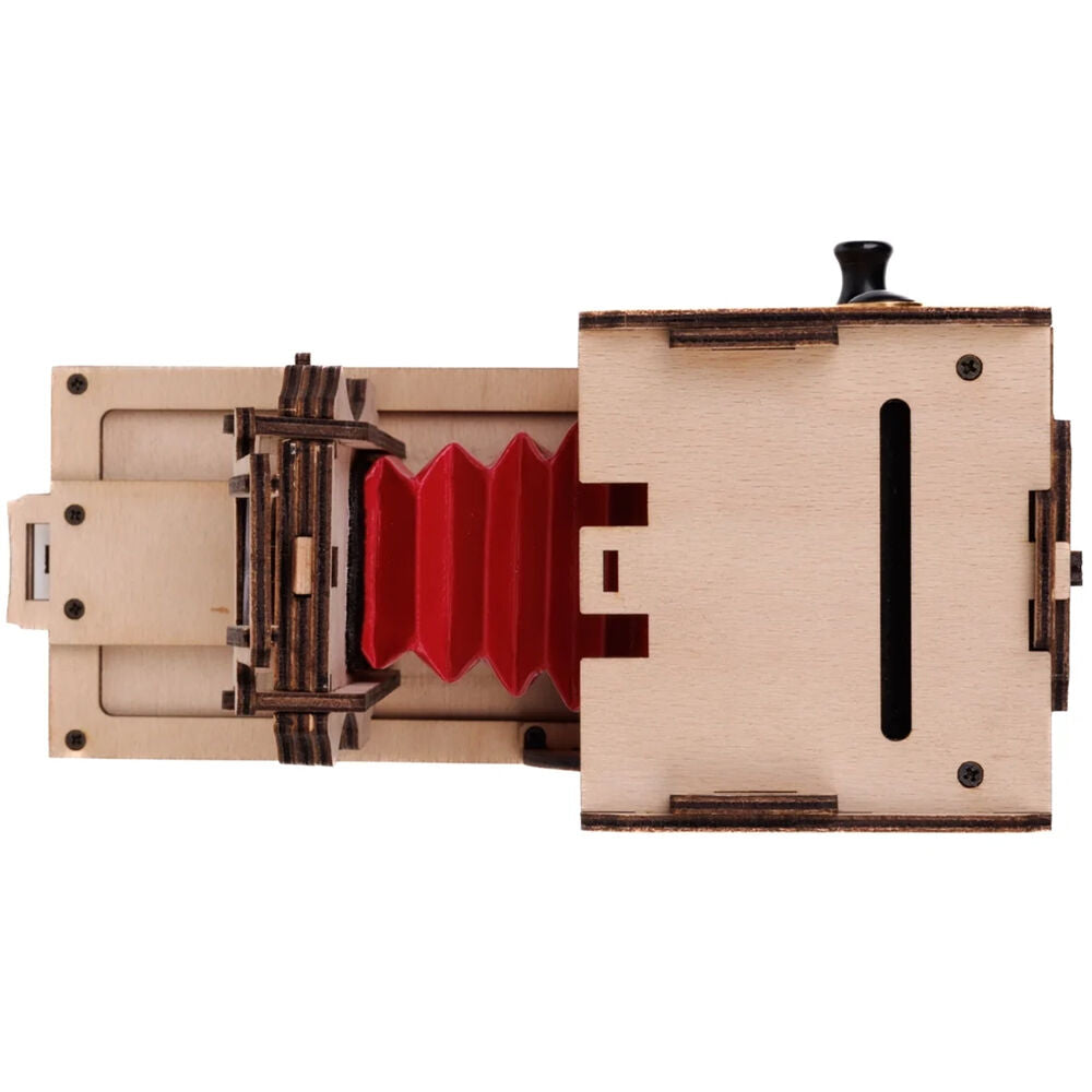 Cámara Analógica JollyLook Pinhole (Madera Natural, Armada) - en uso