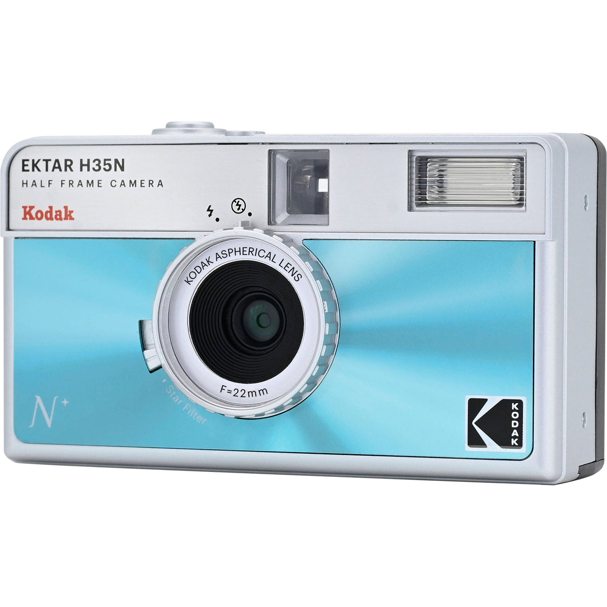Cámara Analógica Kodak Ektar H35N (Azul Esmaltado) - vista trasera