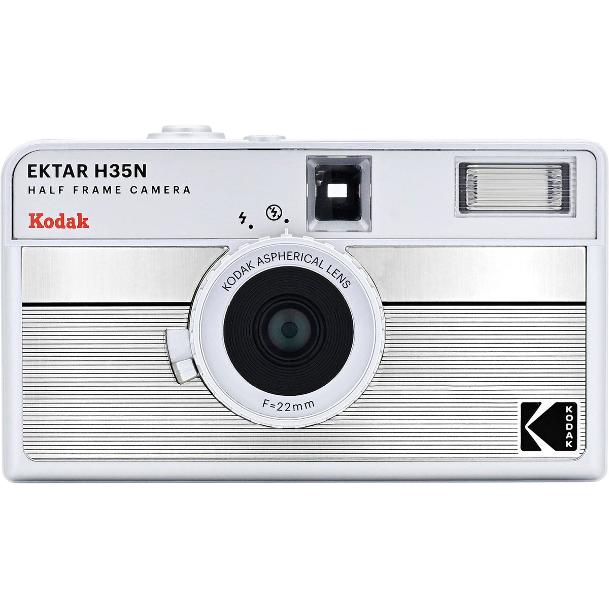Cámara Analógica Kodak Ektar H35N con Película Ultramax Vencida (Plateado a Rayas) - vista frontal