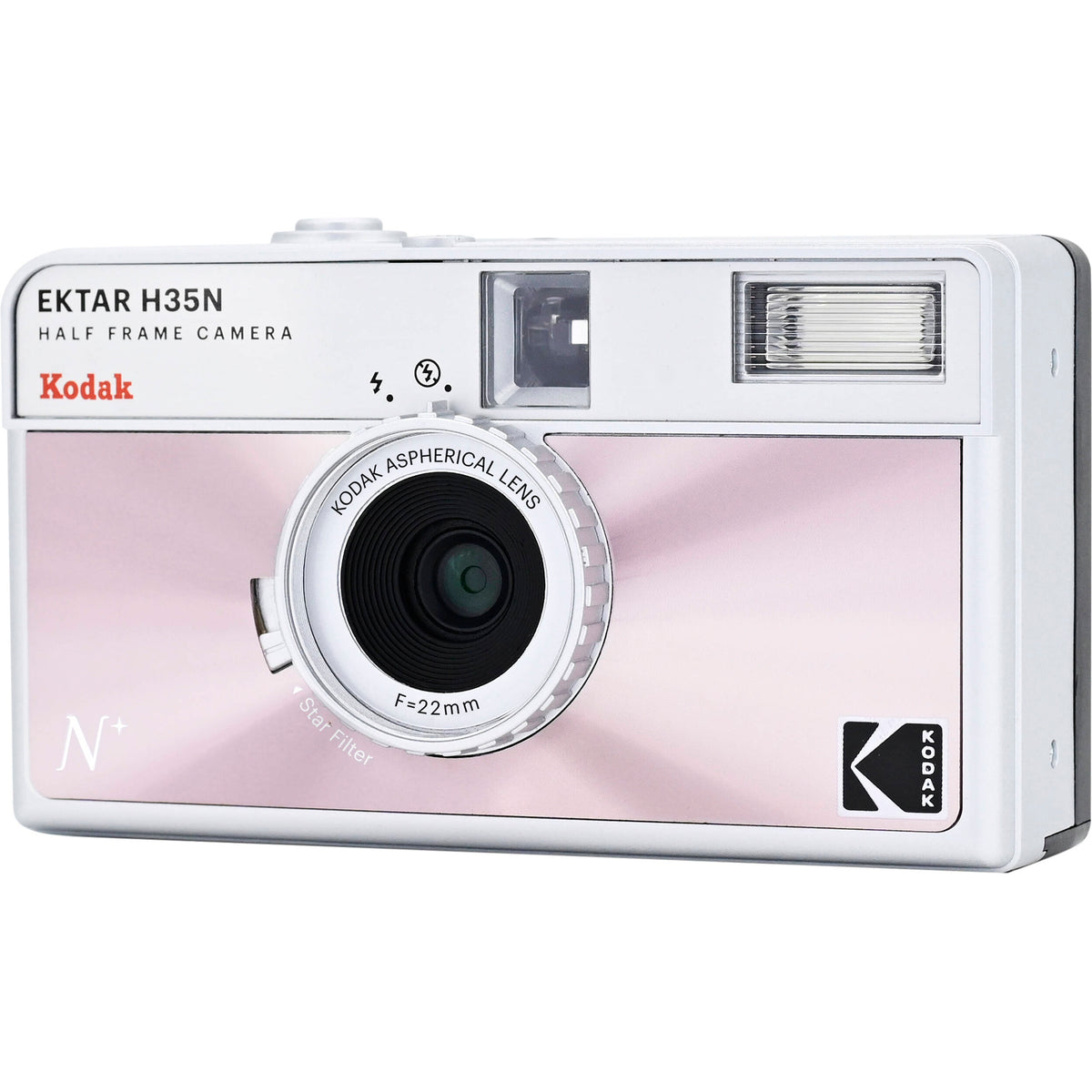 Cámara Analógica Kodak Ektar H35N con Película Ultramax Vencida (Rosa Esmaltado) - vista trasera