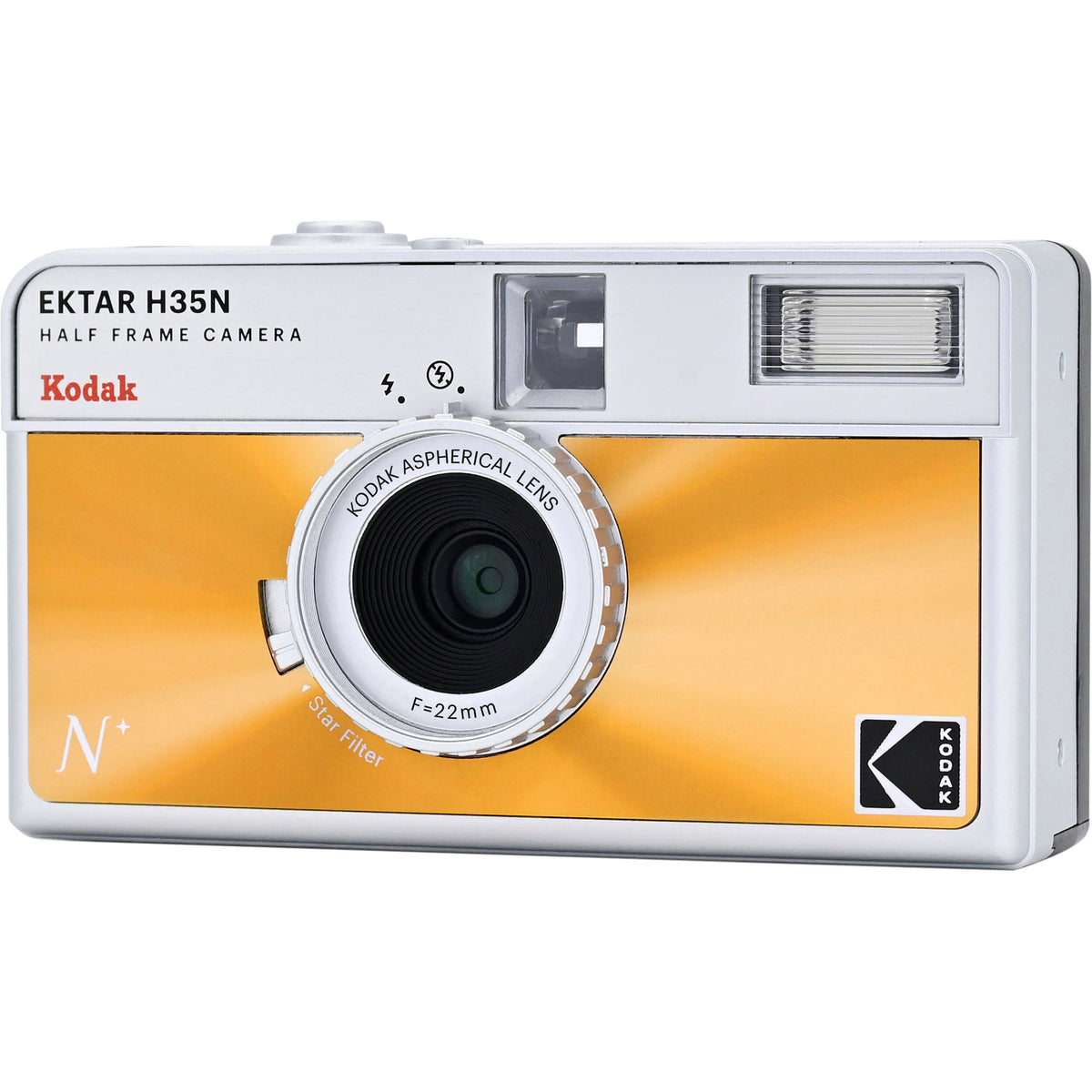 Cámara Analógica Kodak Ektar H35N (Naranja Esmaltado) - vista trasera