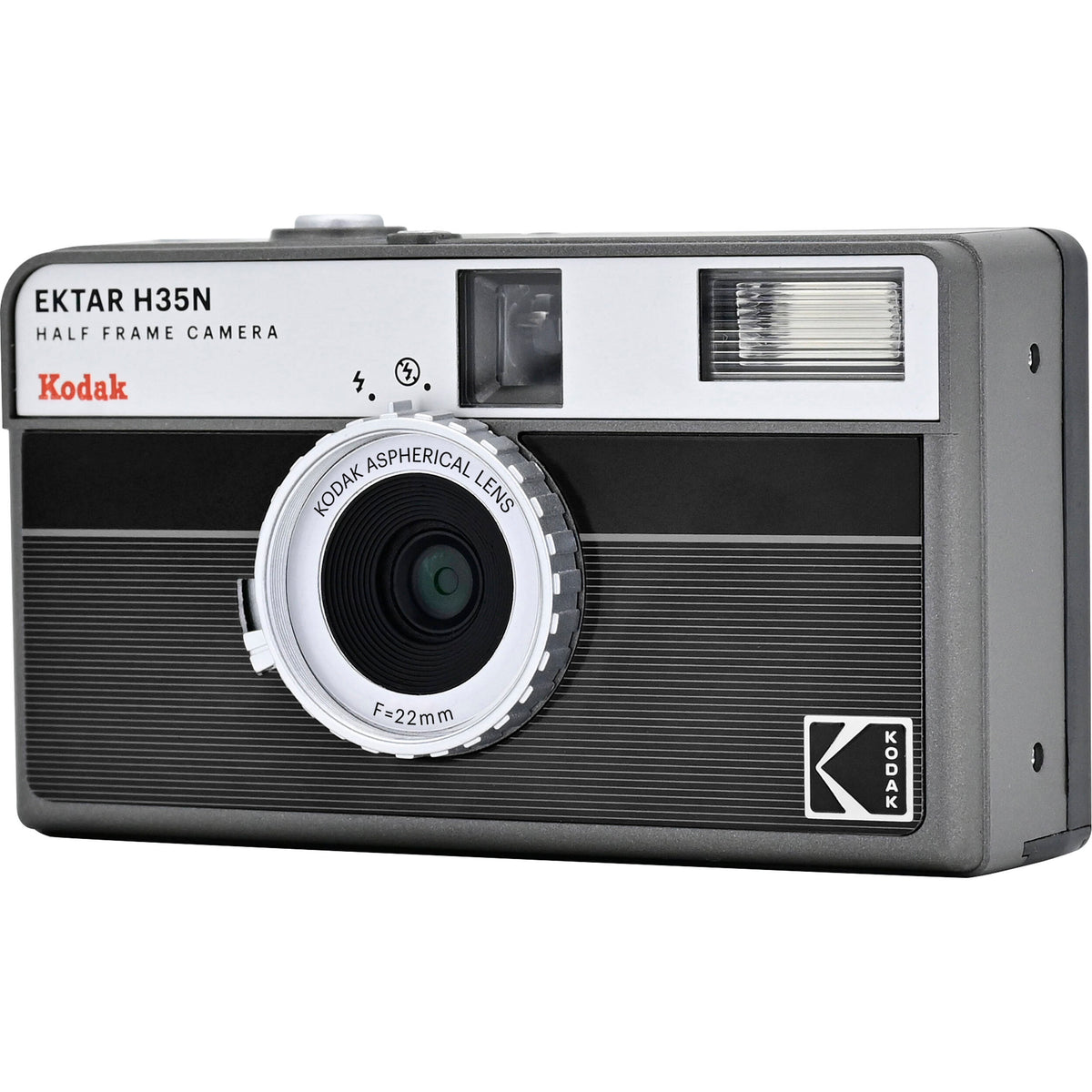 Cámara Analógica Kodak Ektar H35N (Negro a Rayas) - vista trasera