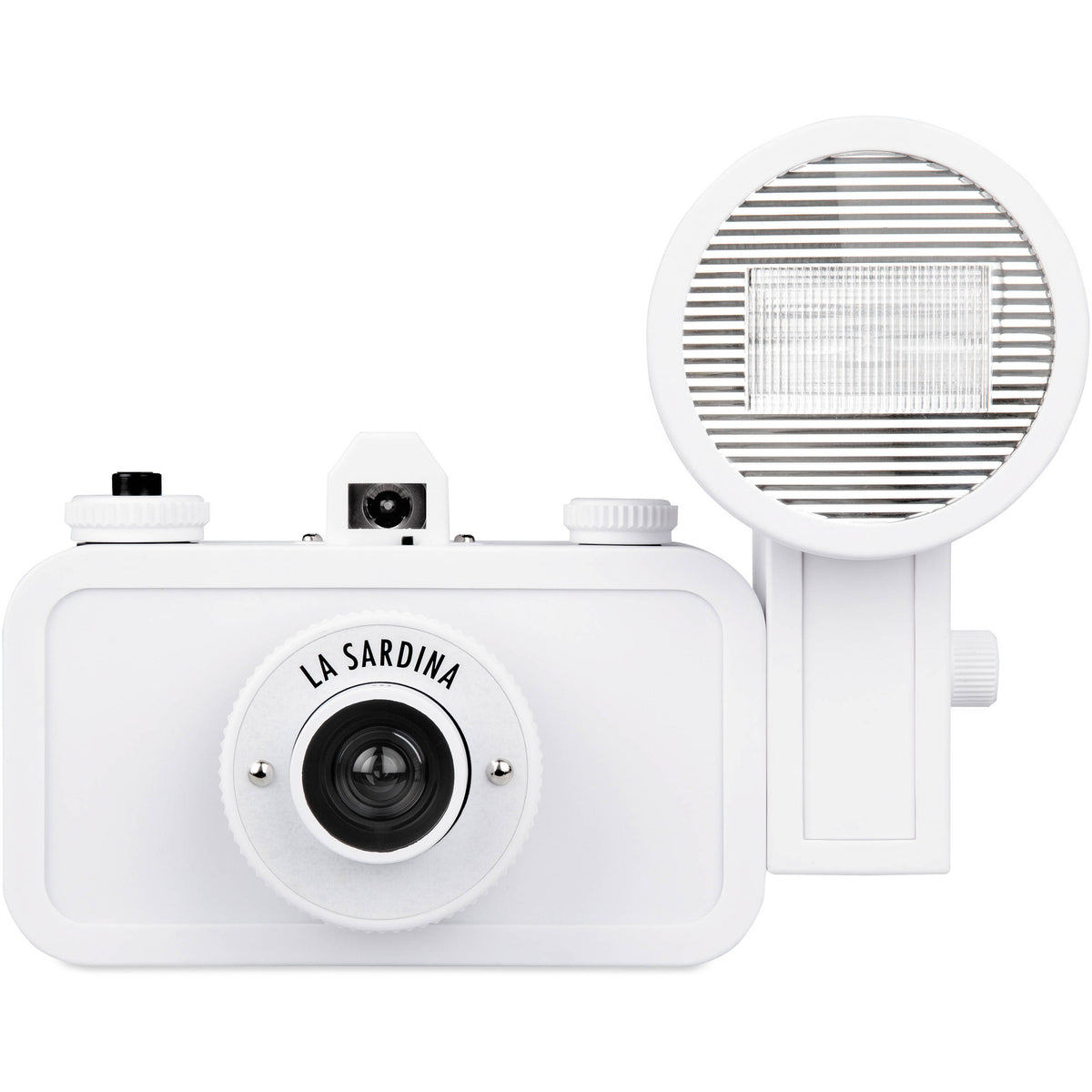 Cámara Analógica Lomography La Sardina Para Armar Edición Blanca con Flash - vista principal