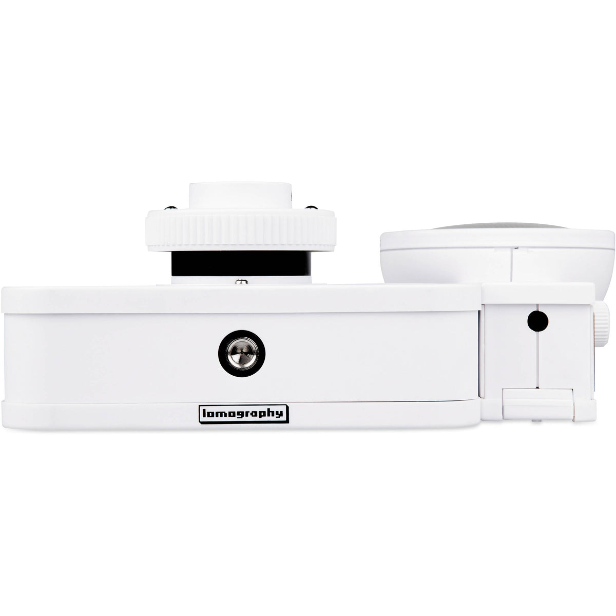 Cámara Analógica Lomography La Sardina Para Armar Edición Blanca con Flash - en uso