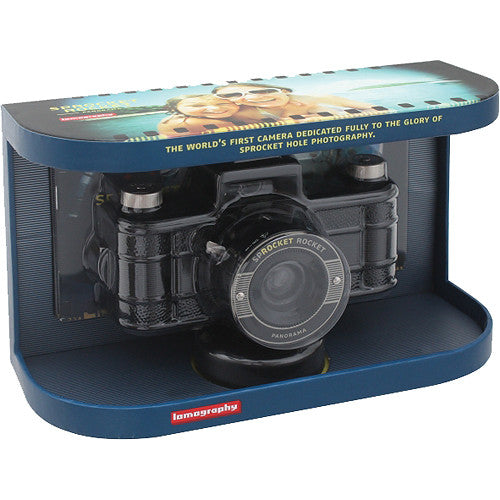 Cámara Analógica Lomography Sprocket Rocket 35mm (Negro) - contenido de la caja