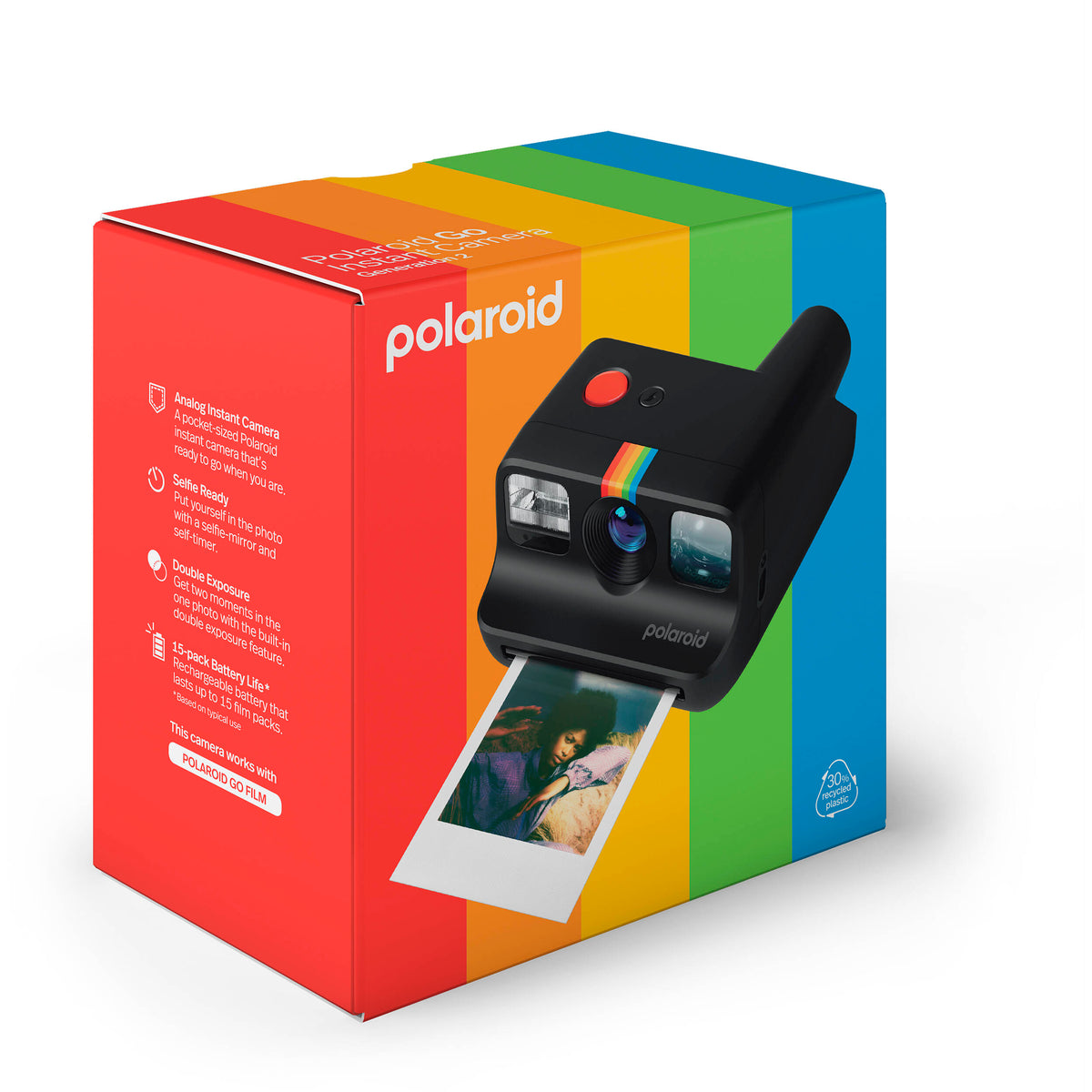Cámara Analógica Polaroid Go Generation 2 (Negro) - contenido de la caja