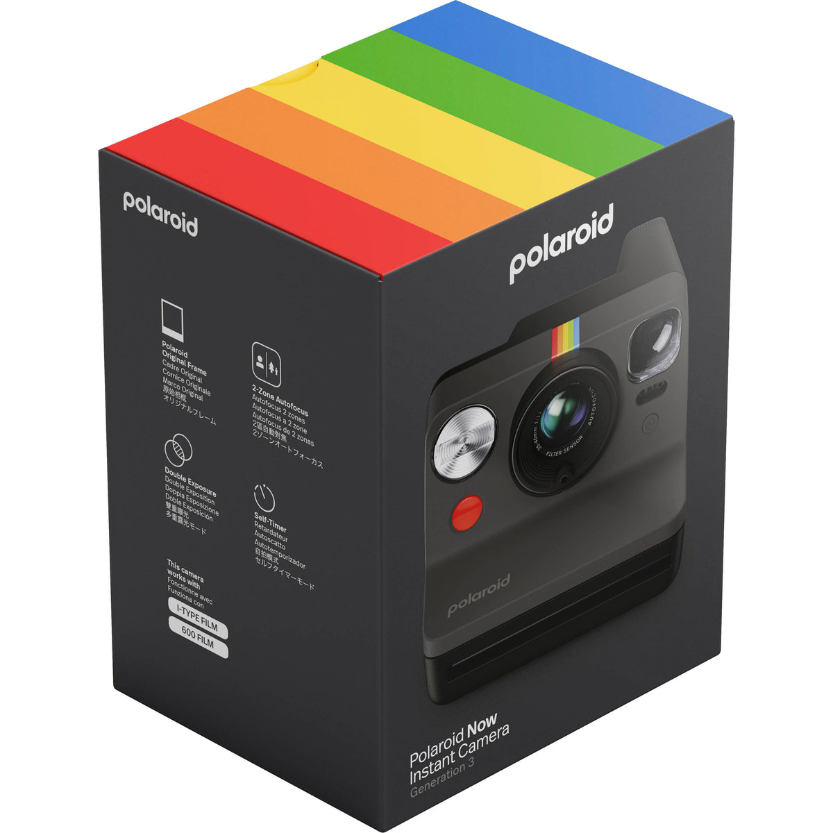 Cámara Analógica Polaroid Now+ Generation 3 i-Type con App Control (Negro) - en uso