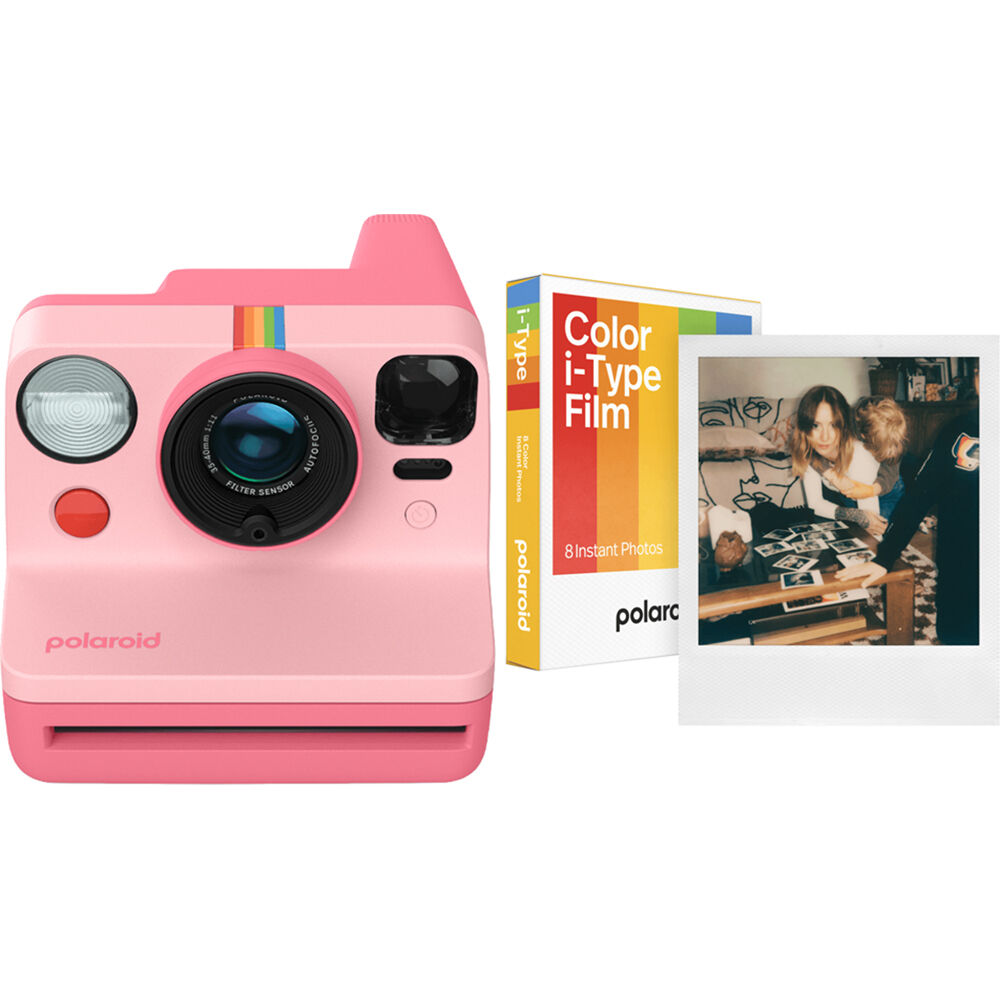 Cámara Analógica Polaroid Now Generation 3 i-Type Set Inicial (Rosa, 8 Exposiciones) con Película - vista principal