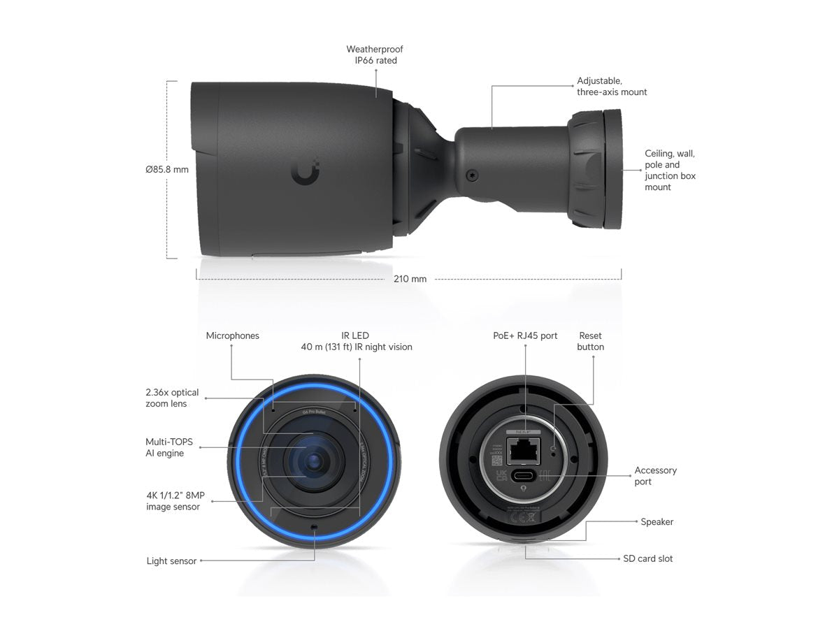 Cámara de Seguridad Ubiquiti UniFi Protect G6 Pro - vista 5
