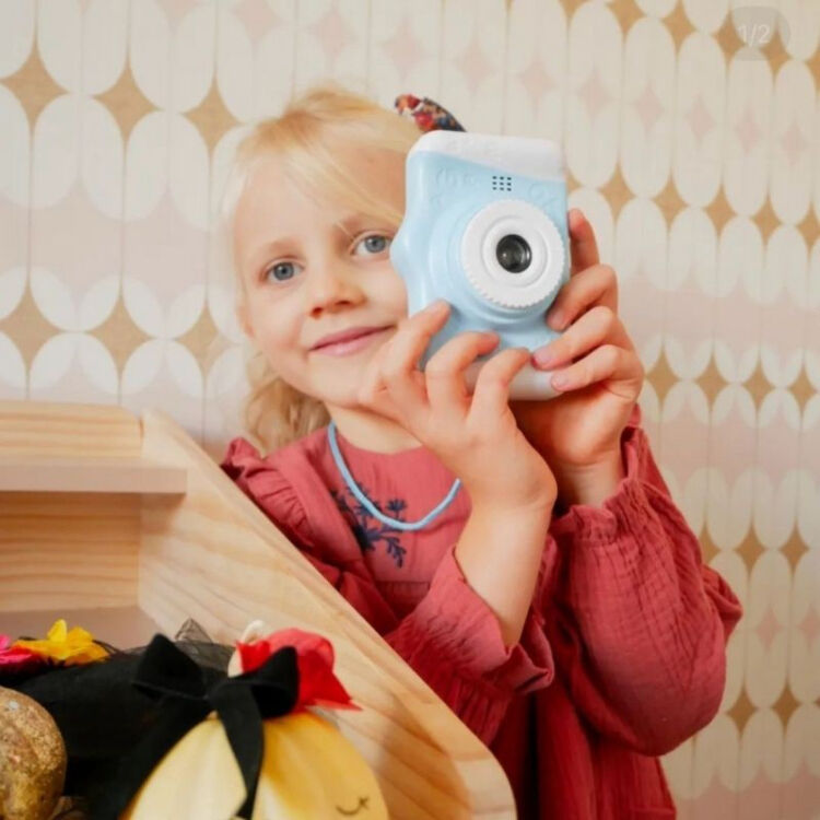Cámara Digital AgfaPhoto Realikids Cam 2 para Niños Azul - contenido de la caja