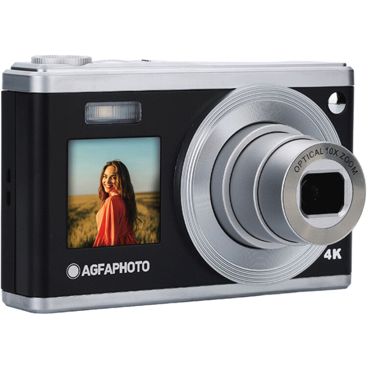 Cámara Digital AgfaPhoto Realishot DC9200 Zoom Óptico 10x Doble Pantalla Negra - vista trasera