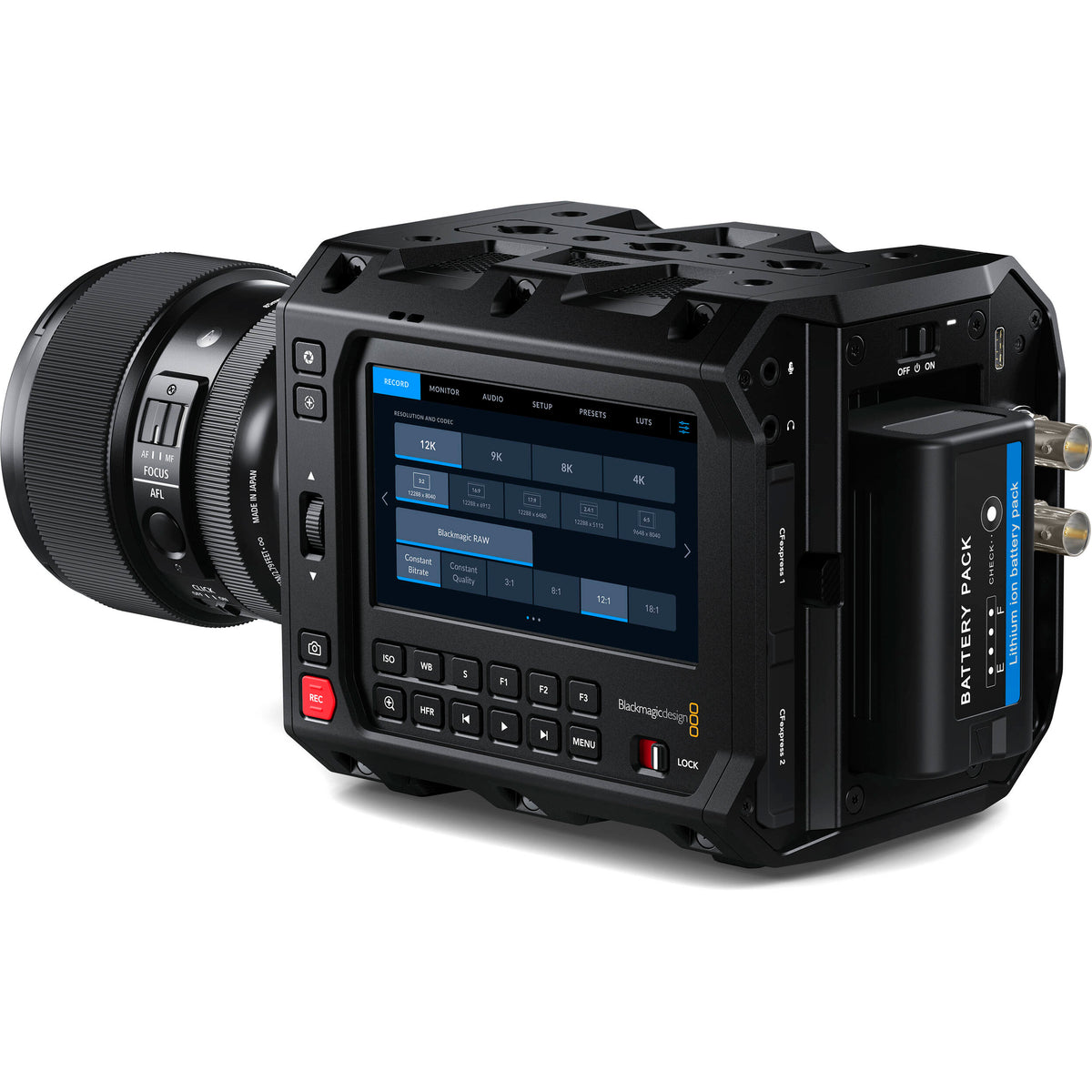 Cámara Digital Blackmagic Design PYXIS 12K (Canon EF) - vista frontal