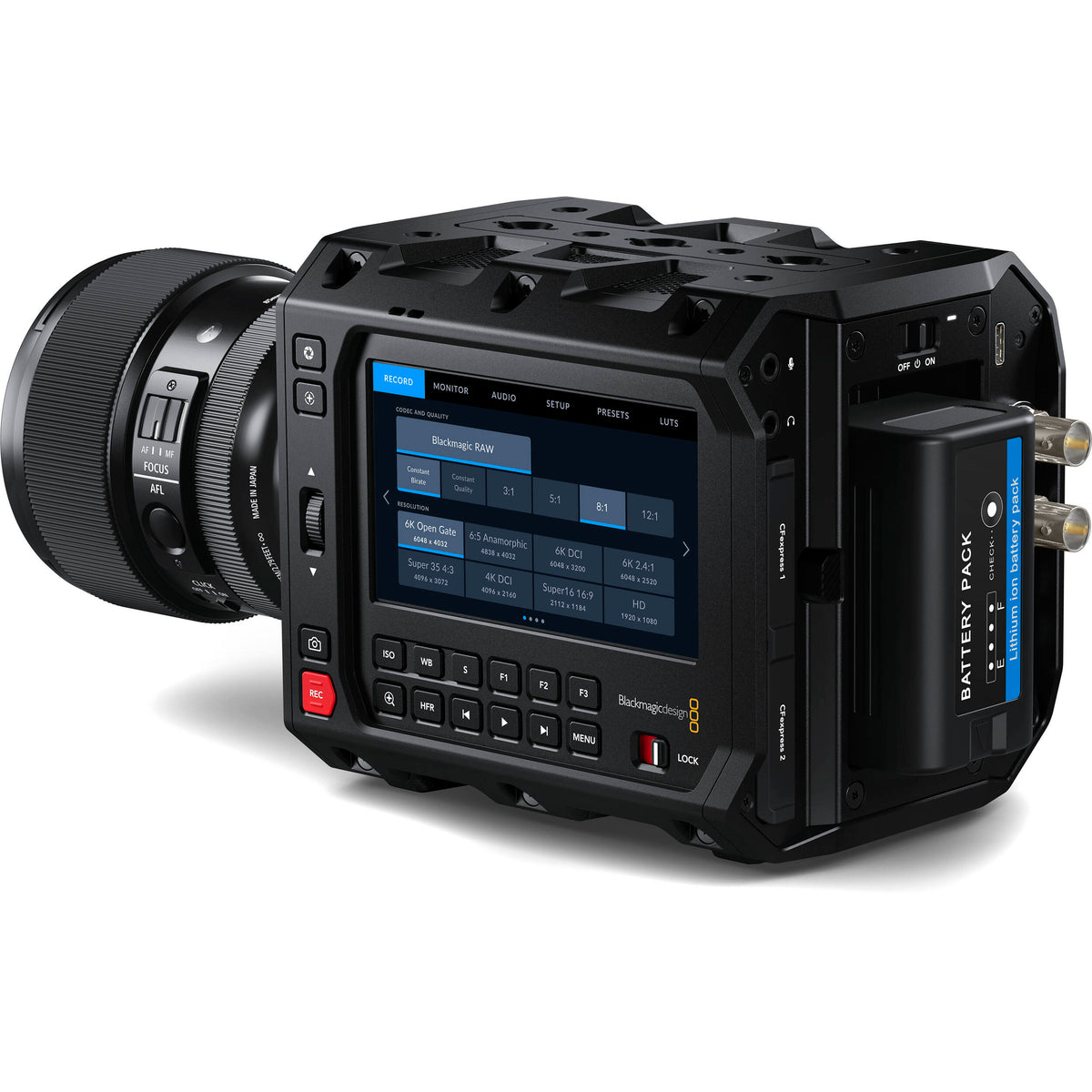 Cámara Digital Blackmagic Design PYXIS 6K Cinema Box (ARRI PL) - vista frontal