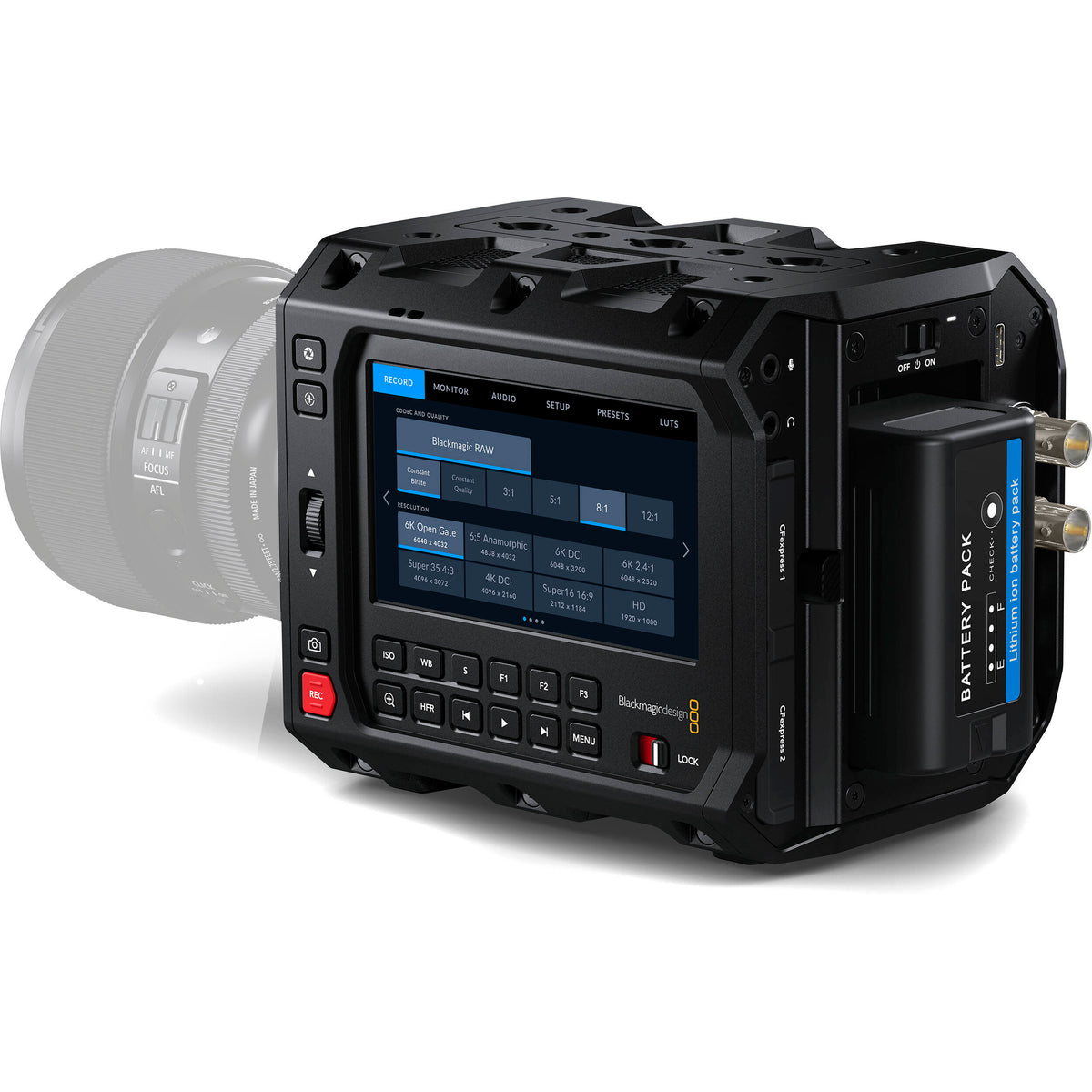 Cámara Digital Blackmagic Design PYXIS 6K Cinema Box (Canon EF) - vista frontal