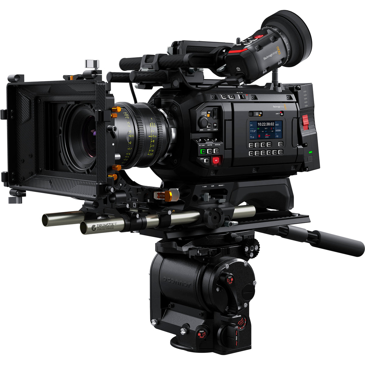 Cámara Digital Blackmagic Design URSA Cine 17K 65 and URSA Cine EVF Kit - vista lateral