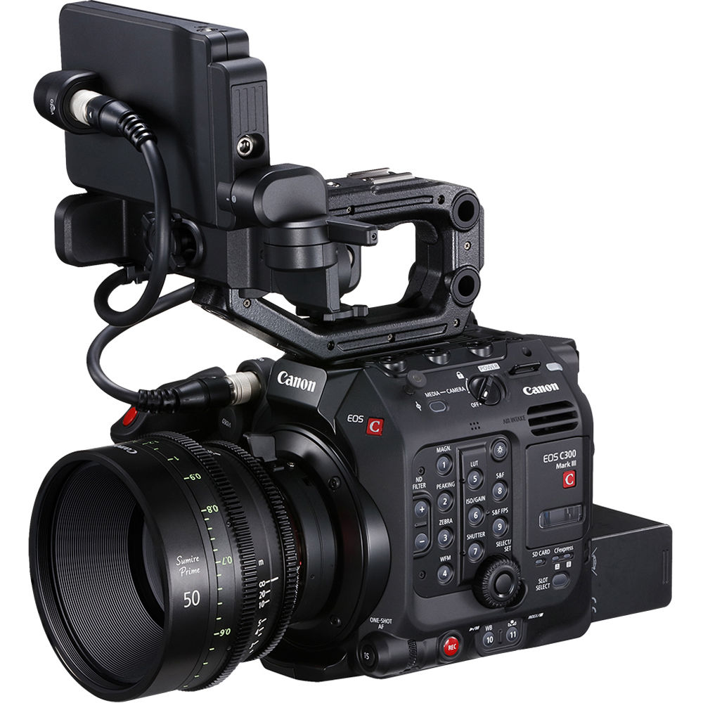 Cámara Digital Canon EOS C300 Mark III Cuerpo (EF Lente Montura) - vista lateral