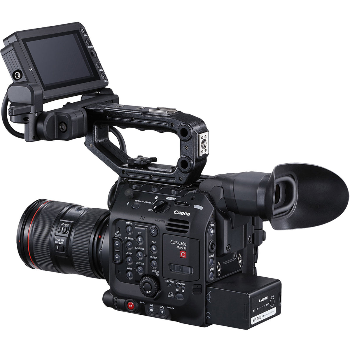 Cámara Digital Canon EOS C300 Mark III Cuerpo (EF Lente Montura) - puertos y conexiones