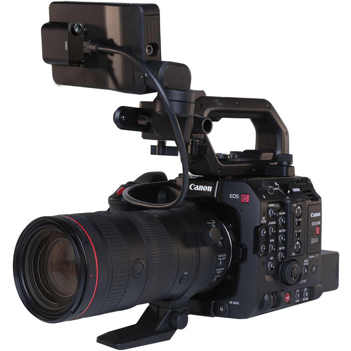 Cámara Digital Canon EOS C400 6K Kit con 24-105mm f/2.8 Lente Zoom (Canon RF) - vista trasera
