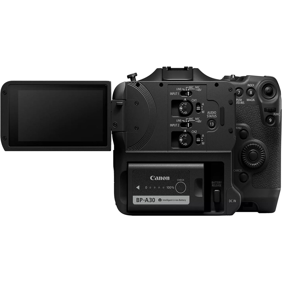 Cámara Digital Canon EOS C70 Cinema Kit con RF 24-70mm f/2.8 Lente - vista frontal