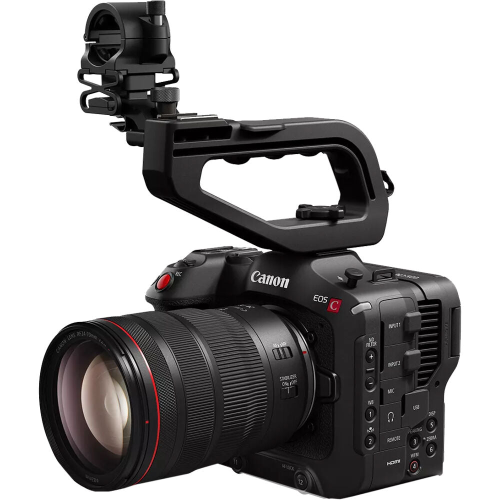 Cámara Digital Canon EOS C70 Cinema Kit con RF 24-70mm f/2.8 Lente - vista trasera