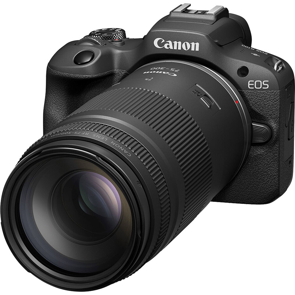 Cámara Digital Canon EOS R100 con Lentes RF-S 18-45mm y RF 75-300mm - contenido de la caja