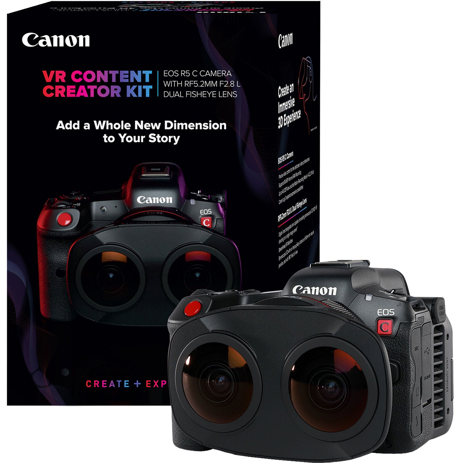Cámara Digital Canon EOS R5 C Kit VR con Lente RF 5.2mm f/2.8 Dual Fisheye - vista principal