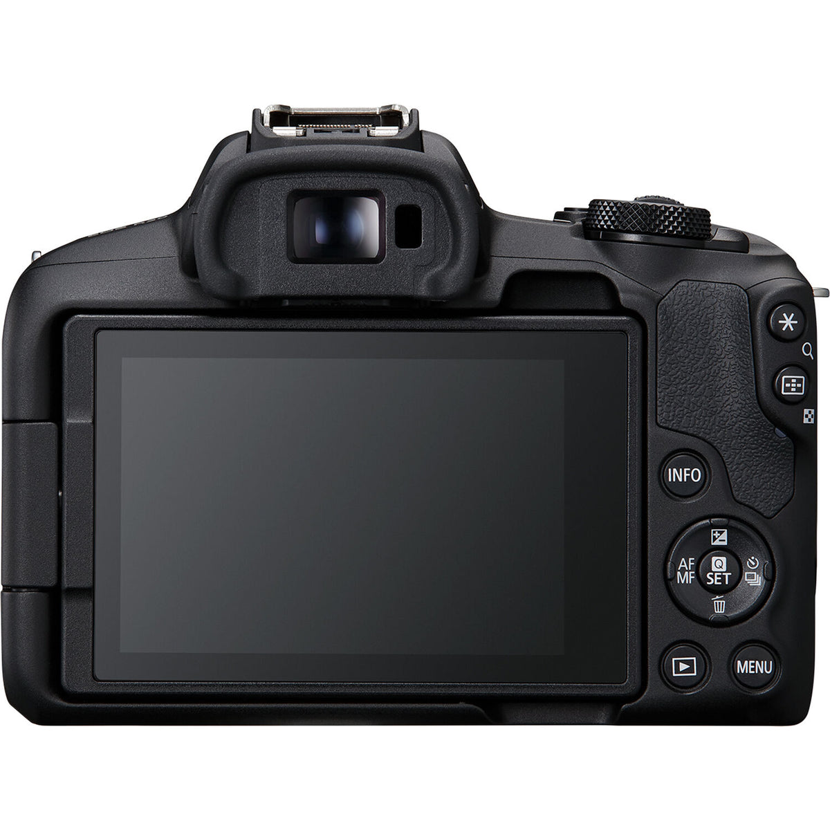Cámara Digital Canon EOS R50 con Firmware de Guías de Recorte Negra - vista frontal