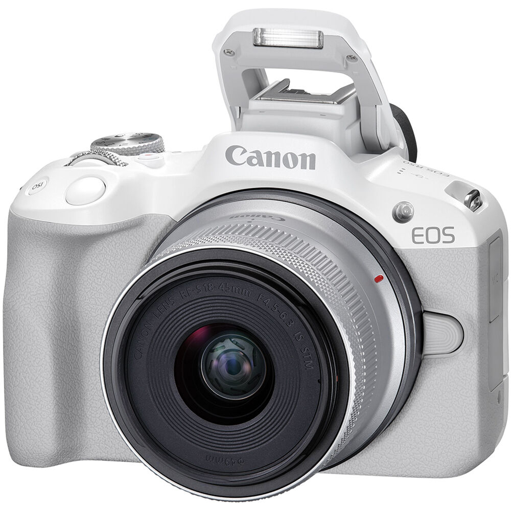 Cámara Digital Canon EOS R50 con Lente RF-S 18-45mm Blanca