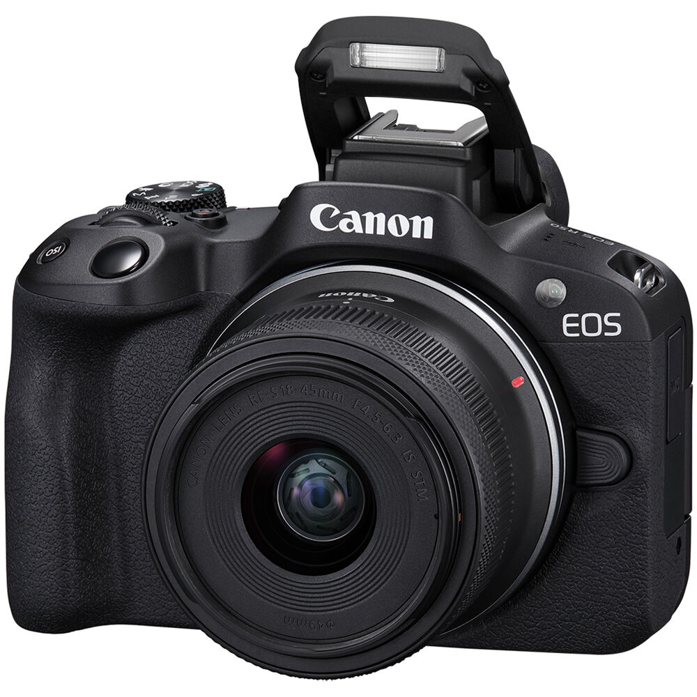 Cámara Digital Canon EOS R50 con Lentes RF-S 18-45mm y RF-S 55-210mm Negra