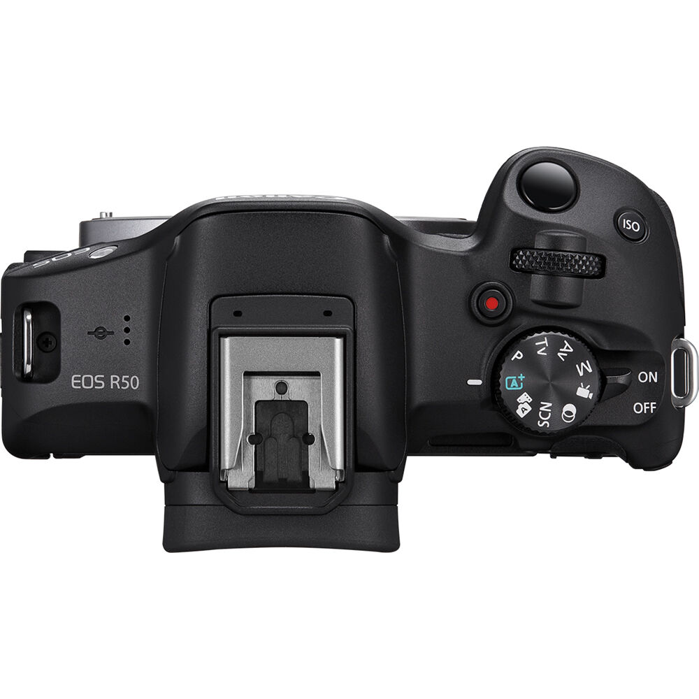 Cámara Digital Canon EOS R50 Mirrorless APS-C 24.2MP Negra - vista trasera