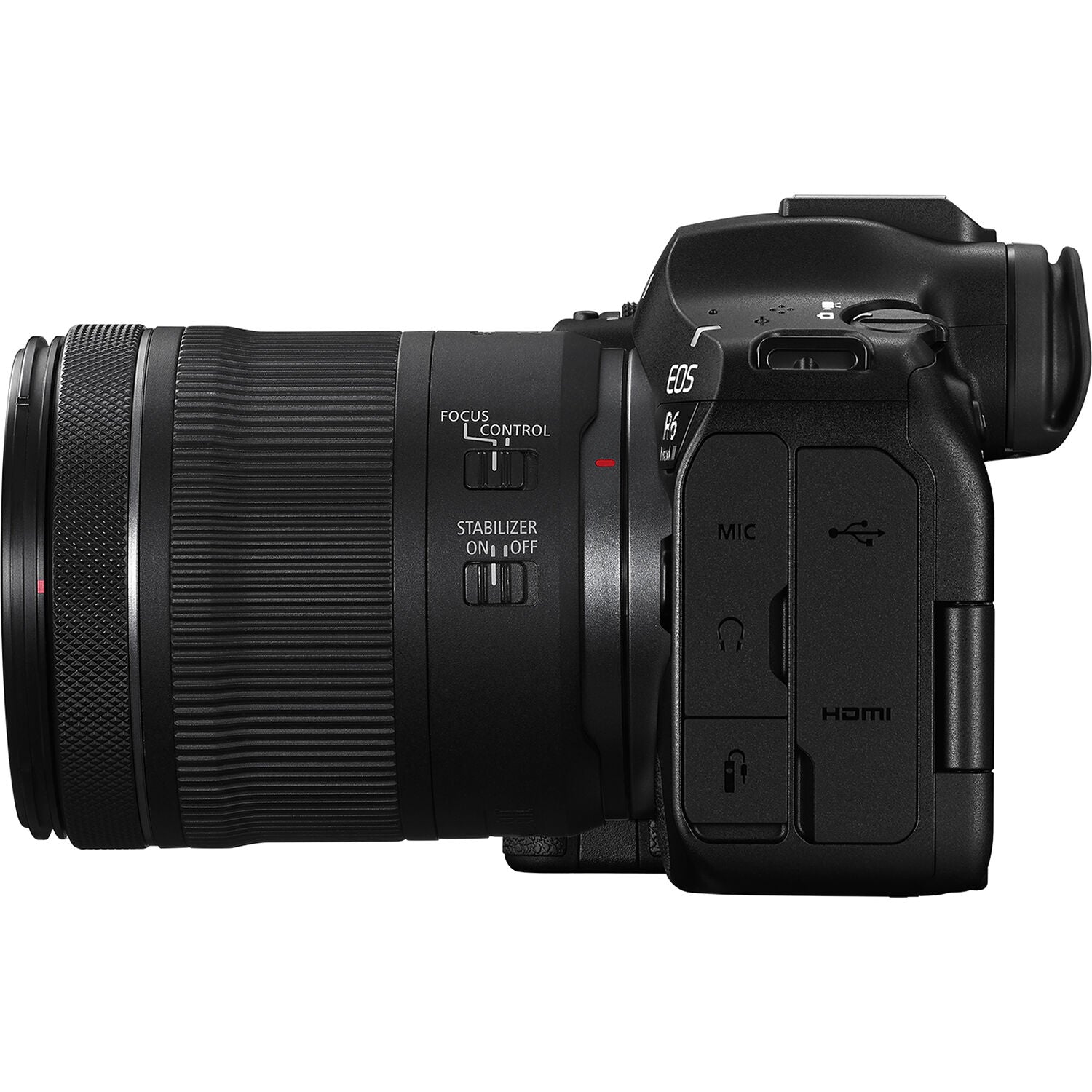 Cámara Digital Canon EOS R6 Mark III con Lente RF 24-105mm f/4-7.1 - vista trasera