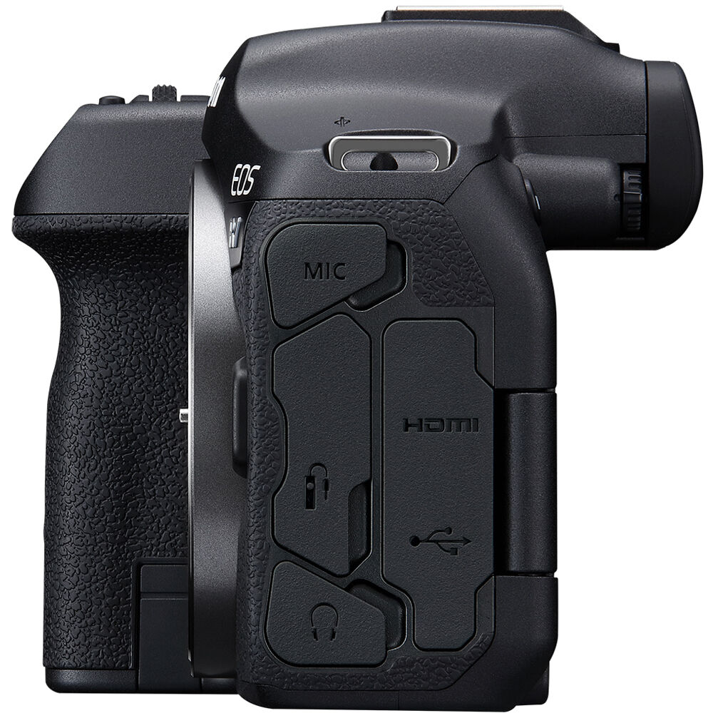 Cámara Digital Canon EOS R7 con Firmware de Guías de Recorte - puertos y conexiones