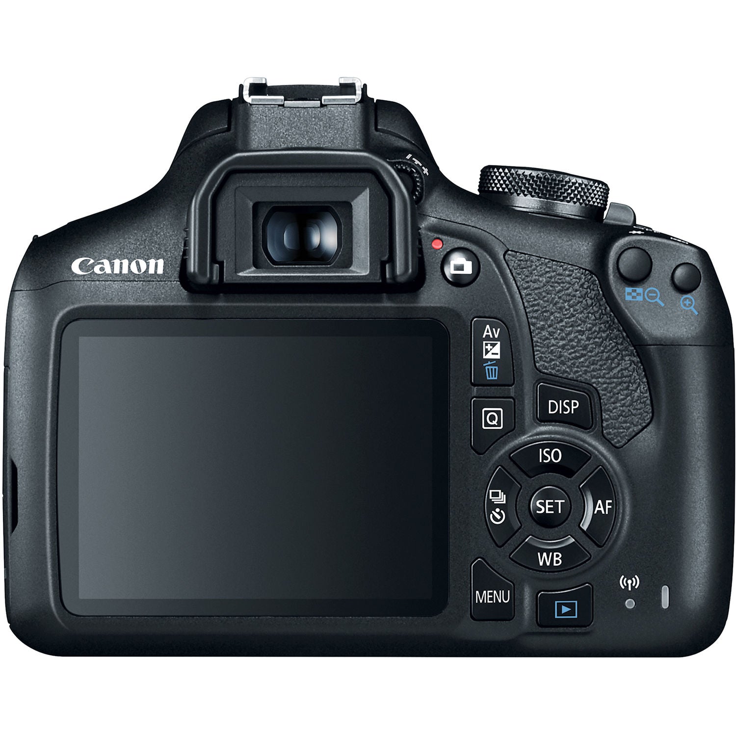 Cámara Digital Canon EOS Rebel T7 DSLR con Lentes 18-55mm y 75-300mm - vista frontal