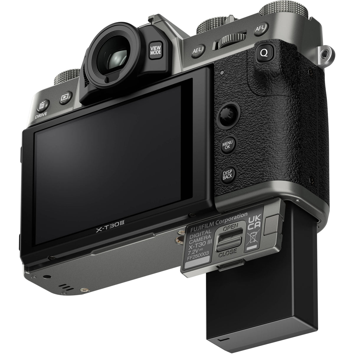 Cámara Digital Fujifilm X-T30 III Mirrorless (Charcoal Silver) - vista lateral