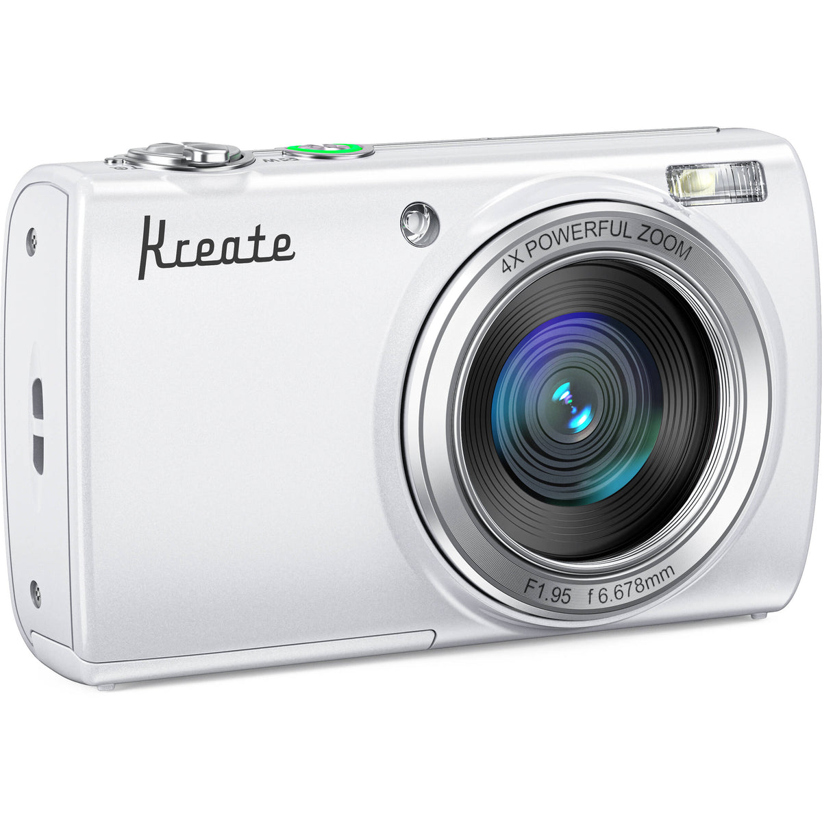 Cámara Digital Kreate KR48 Pantalla Táctil 4K Blanca - vista trasera