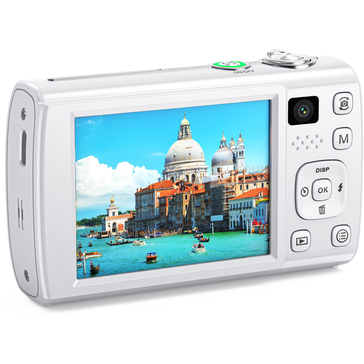 Cámara Digital Kreate KR48 Pantalla Táctil 4K Blanca - puertos y conexiones