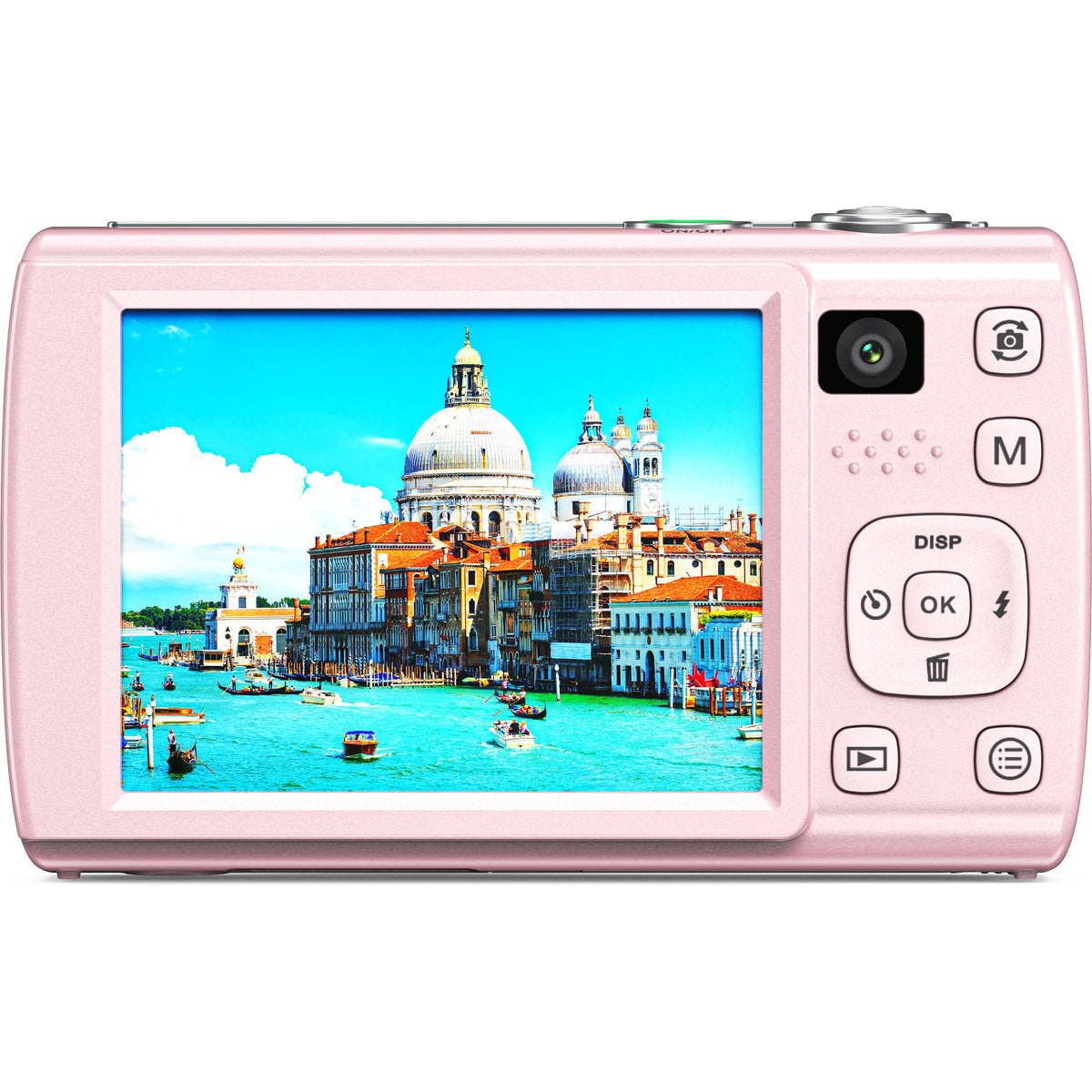 Cámara Digital Kreate KR48 Pantalla Táctil 4K Rosa - vista frontal