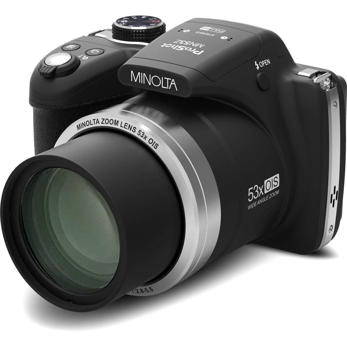 Cámara Digital Minolta MN53Z Zoom Óptico 53x 24-1256mm Negra - vista trasera