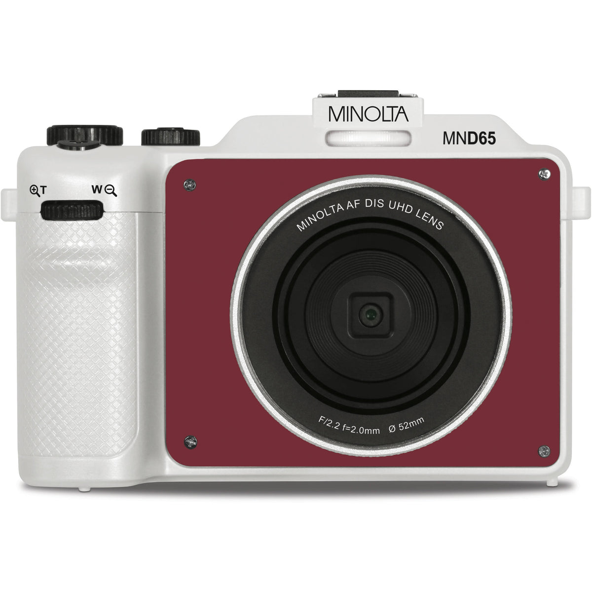 Cámara Digital Minolta MND65 Selfie Shot Blanca con Carátula Roja - vista principal