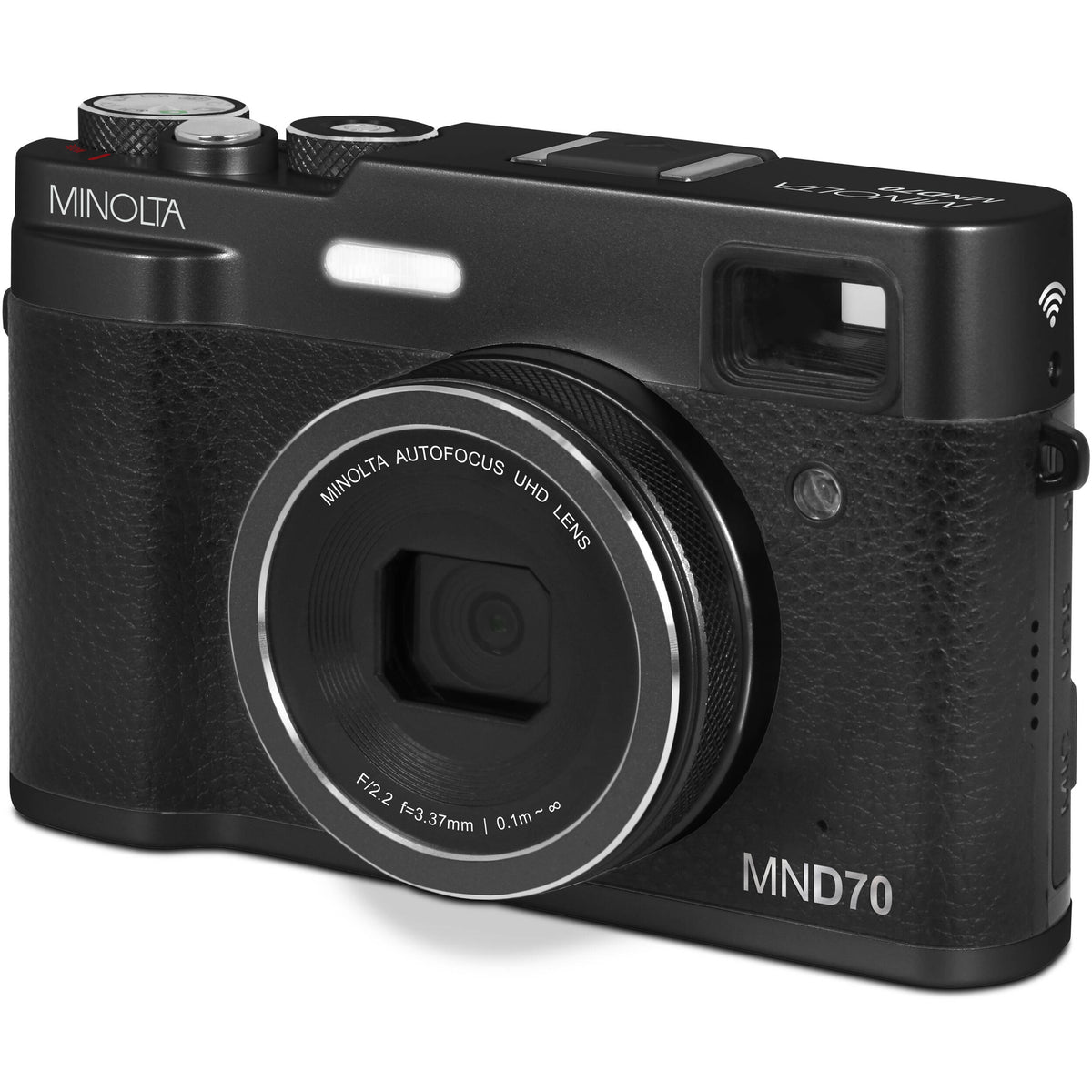 Cámara Digital Minolta MND70 con Visor Óptico 48MP Negra - vista trasera