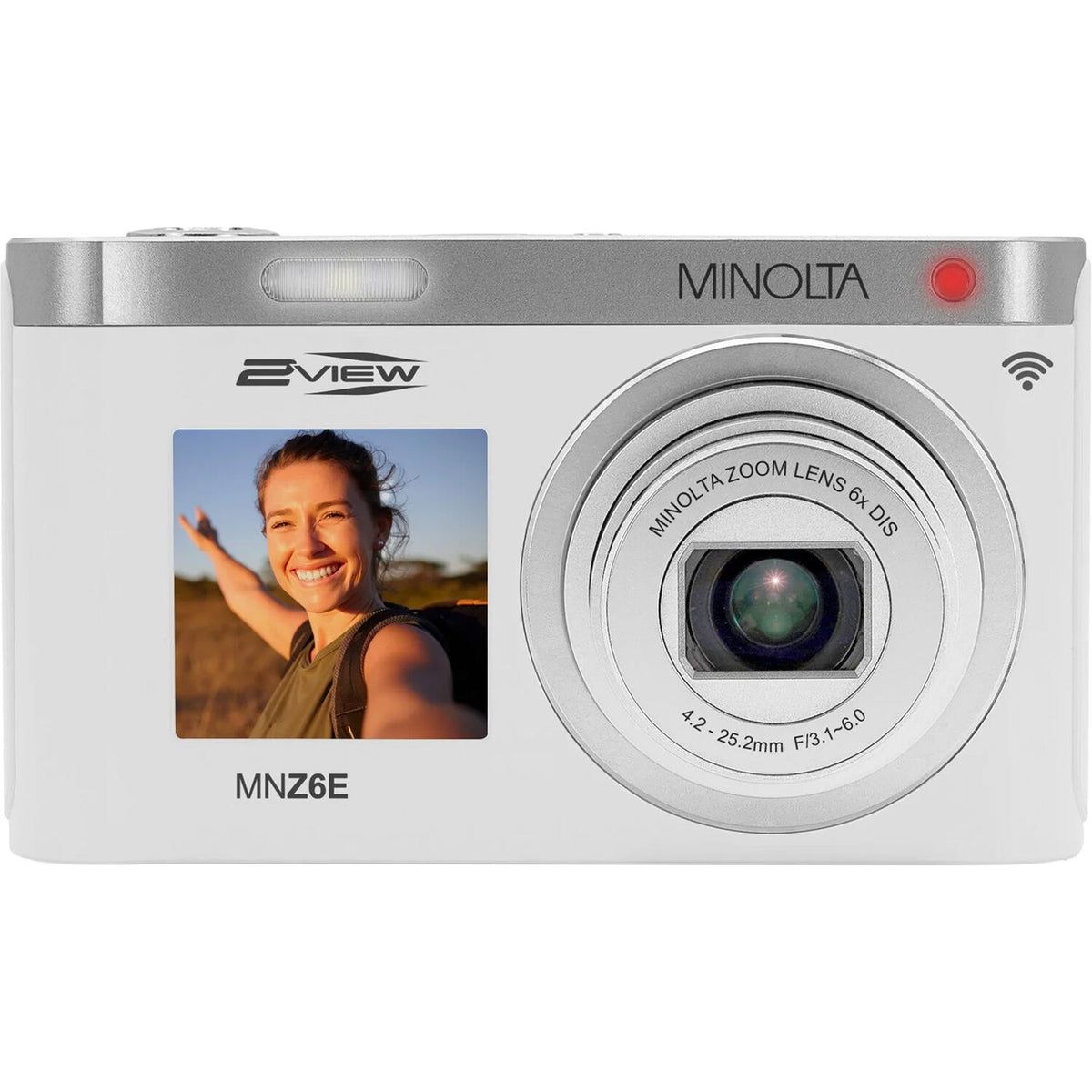 Cámara Digital Minolta MNZ6E Doble Pantalla Zoom 6x Blanca - vista principal